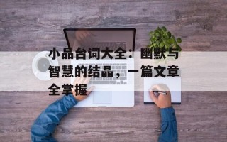 小品台词大全：幽默与智慧的结晶，一篇文章全掌握