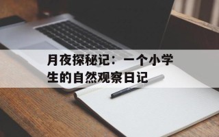 月夜探秘记：一个小学生的自然观察日记