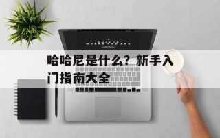哈哈尼是什么？新手入门指南大全