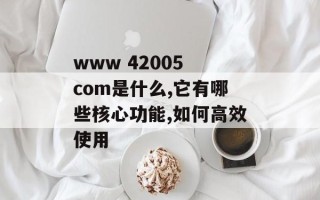 www 42005 com是什么,它有哪些核心功能,如何高效使用