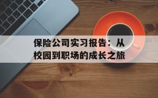 保险公司实习报告：从校园到职场的成长之旅