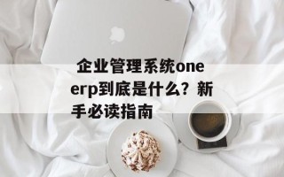  企业管理系统oneerp到底是什么？新手必读指南