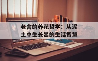 老舍的养花哲学：从泥土中生长出的生活智慧