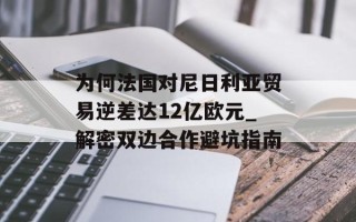 为何法国对尼日利亚贸易逆差达12亿欧元_解密双边合作避坑指南