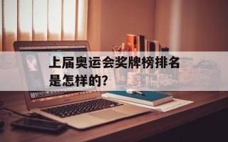 上届奥运会奖牌榜排名是怎样的？