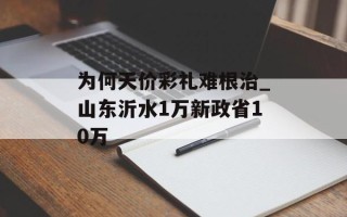 为何天价彩礼难根治_山东沂水1万新政省10万