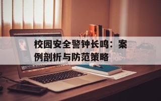 校园安全警钟长鸣：案例剖析与防范策略